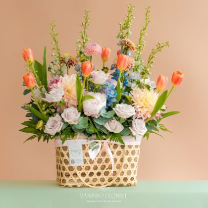 Tulip Orange Basket