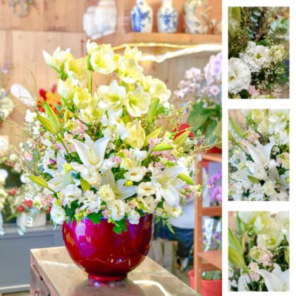Creams Whites Flower Vase