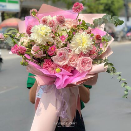 A Stunning Pink Flower Bouquet No3